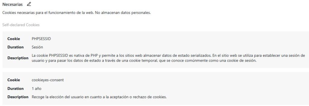 cuadro de cookies